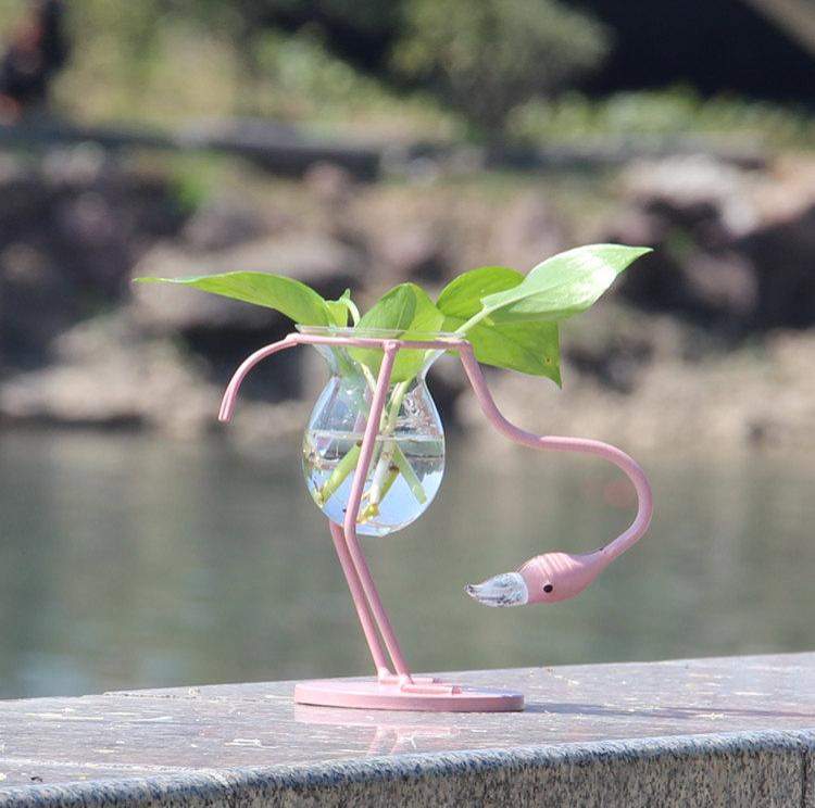 Elegant flamingoblomvas - Kreativ keramisk kruka