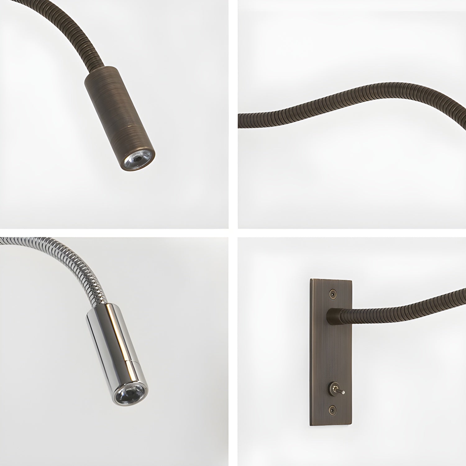 Justerbar svanhalsvägglampa - Modern läs- och sänglampa