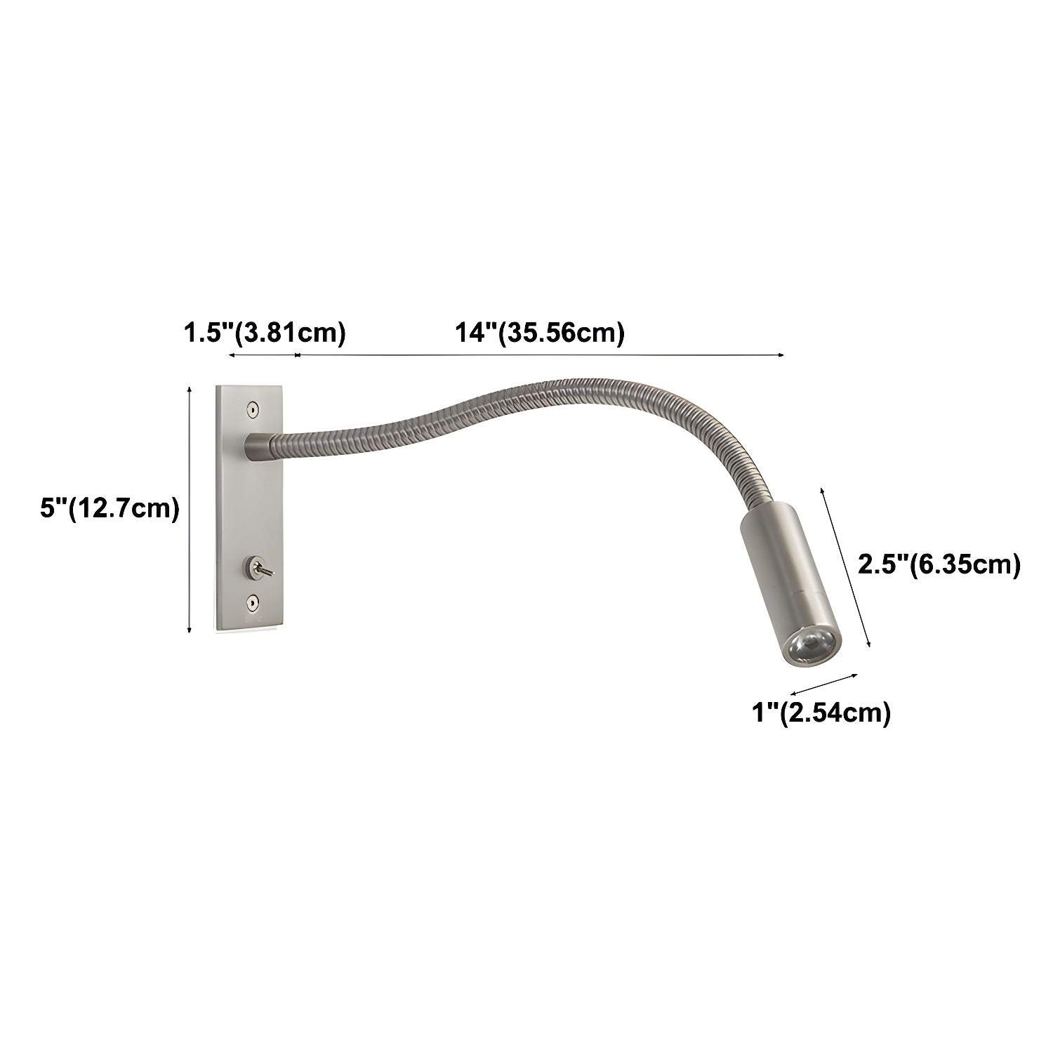 Justerbar svanhalsvägglampa - Modern läs- och sänglampa