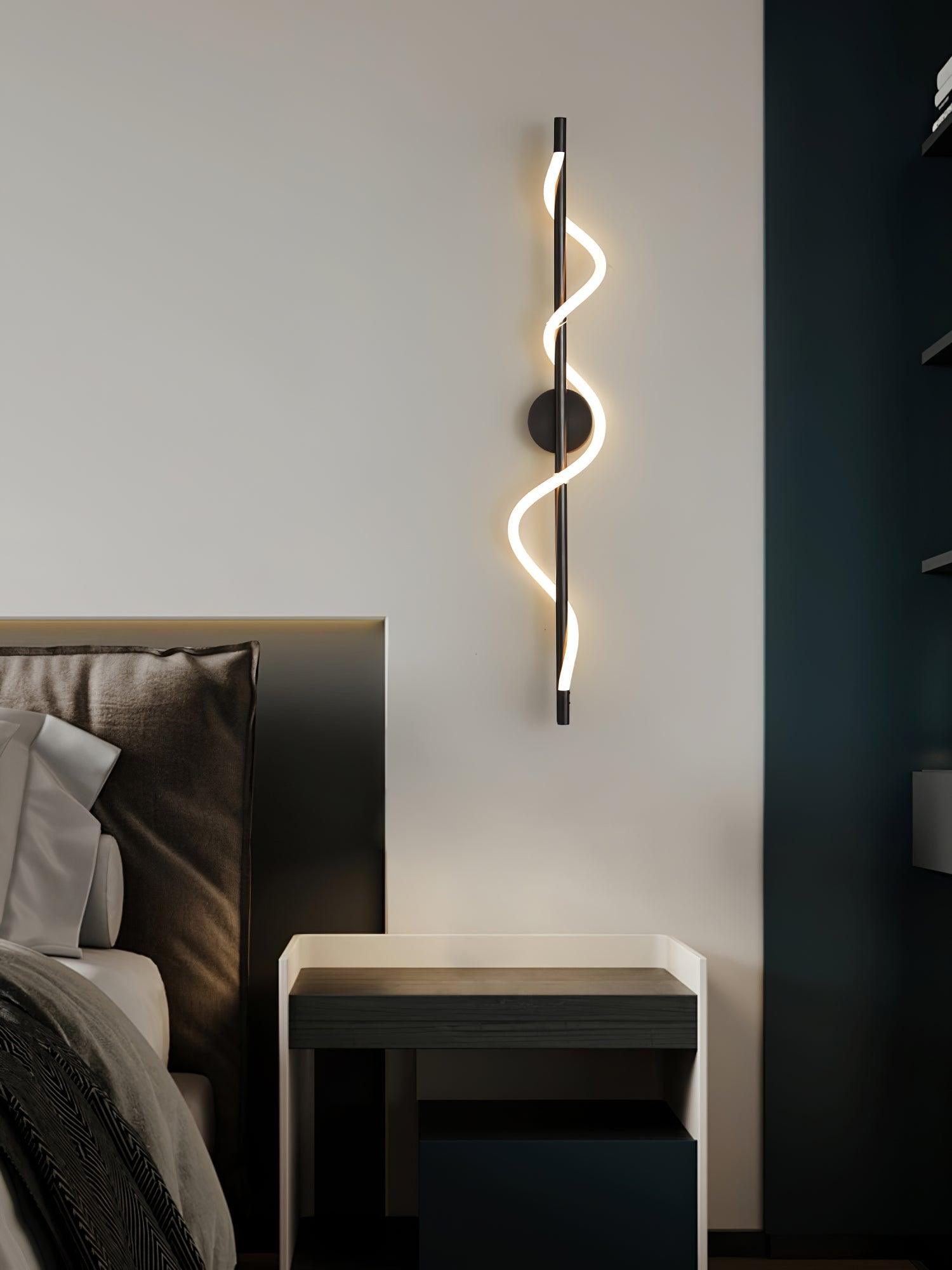 Modern Wave LED-vägglampa – Justerbar böjd linjär vägglampa
