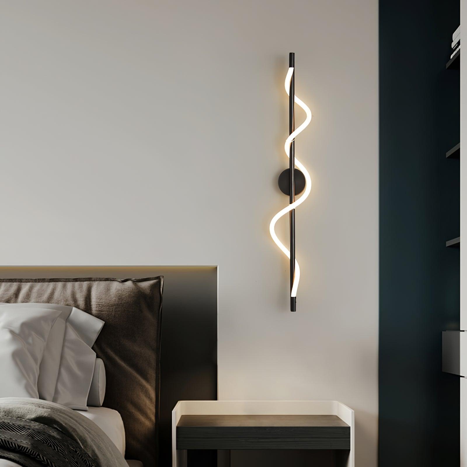 Modern Wave LED-vägglampa – Justerbar böjd linjär vägglampa