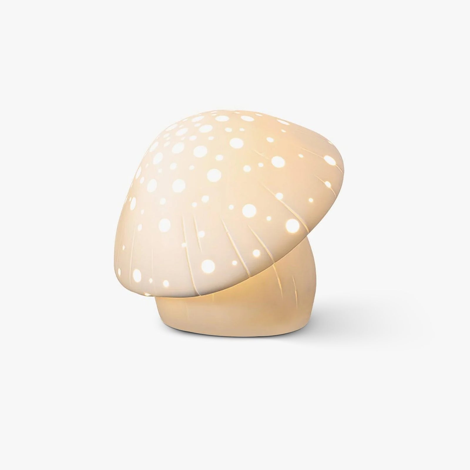 Clean Curve bordslampa - Vit svampinspirerad lampa
