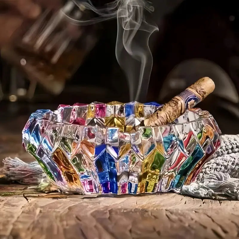 Elegant kristallaskfat för cigaretter – Premiumglasdesign