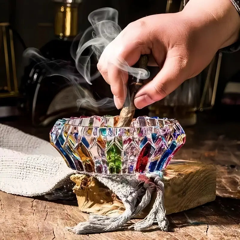 Elegant kristallaskfat för cigaretter – Premiumglasdesign