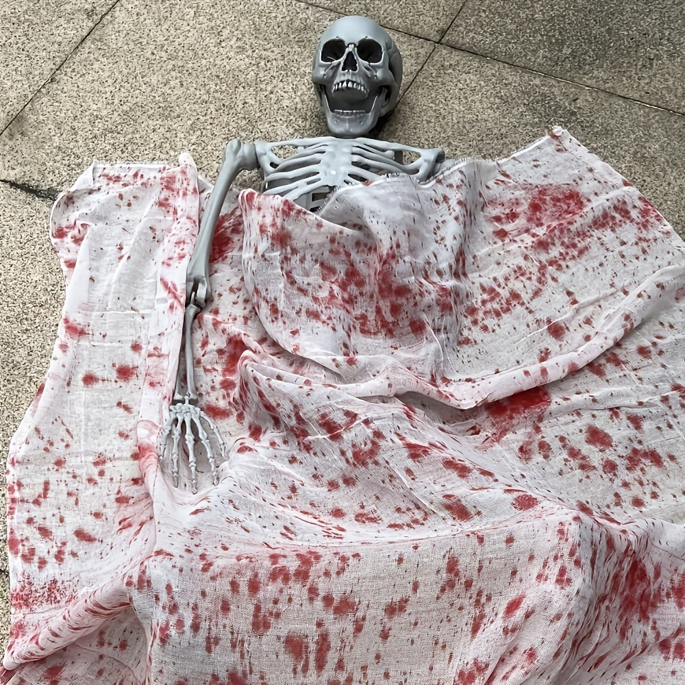 3,6 meter stort jätteskelett för Halloween - Positionerbar trädgårdsdekoration för läskigt skoj