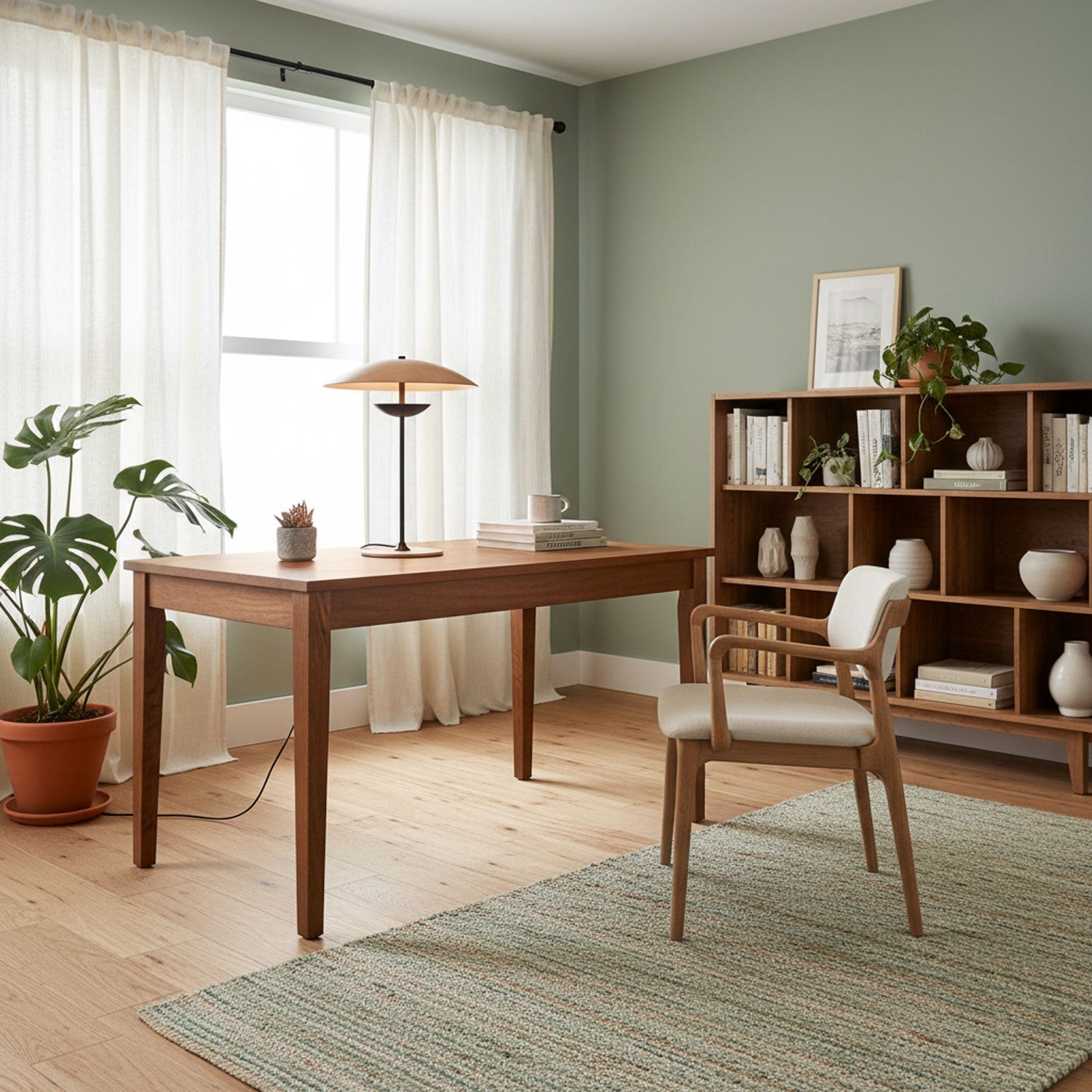 Dekorativ bordslampa med strålande sfär – unikt sken för moderna hem