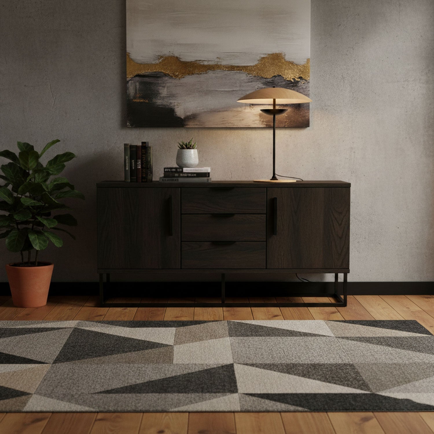 Dekorativ bordslampa med strålande sfär – unikt sken för moderna hem