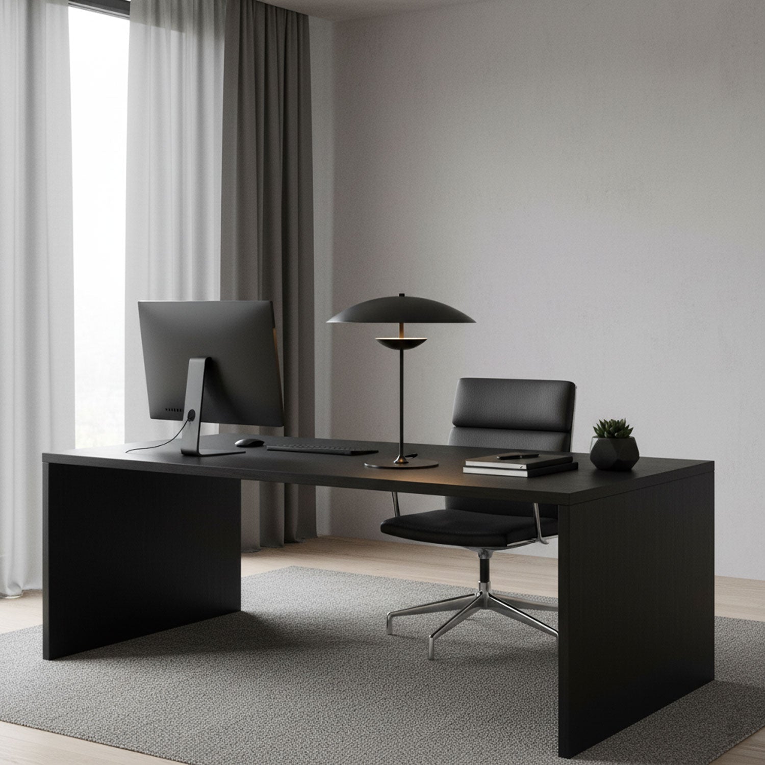 Dekorativ bordslampa med strålande sfär – unikt sken för moderna hem