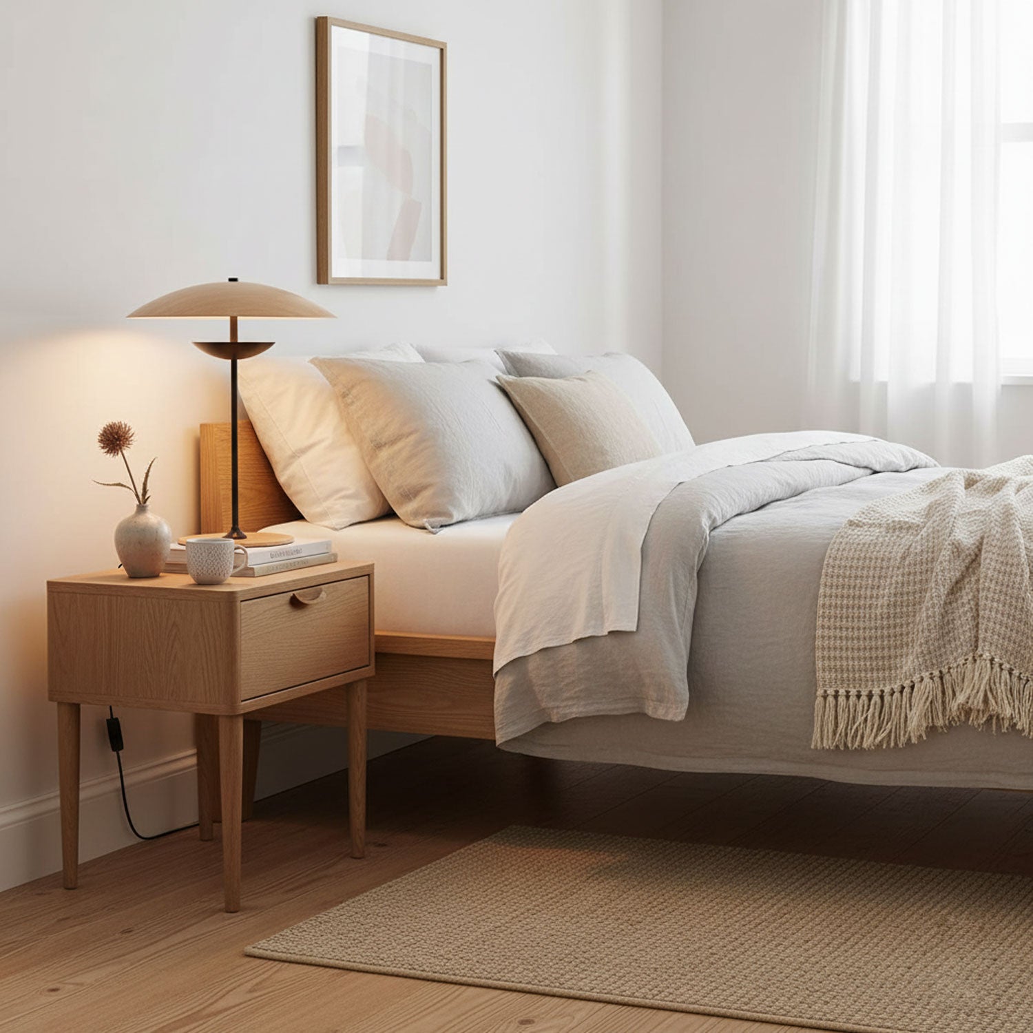 Dekorativ bordslampa med strålande sfär – unikt sken för moderna hem