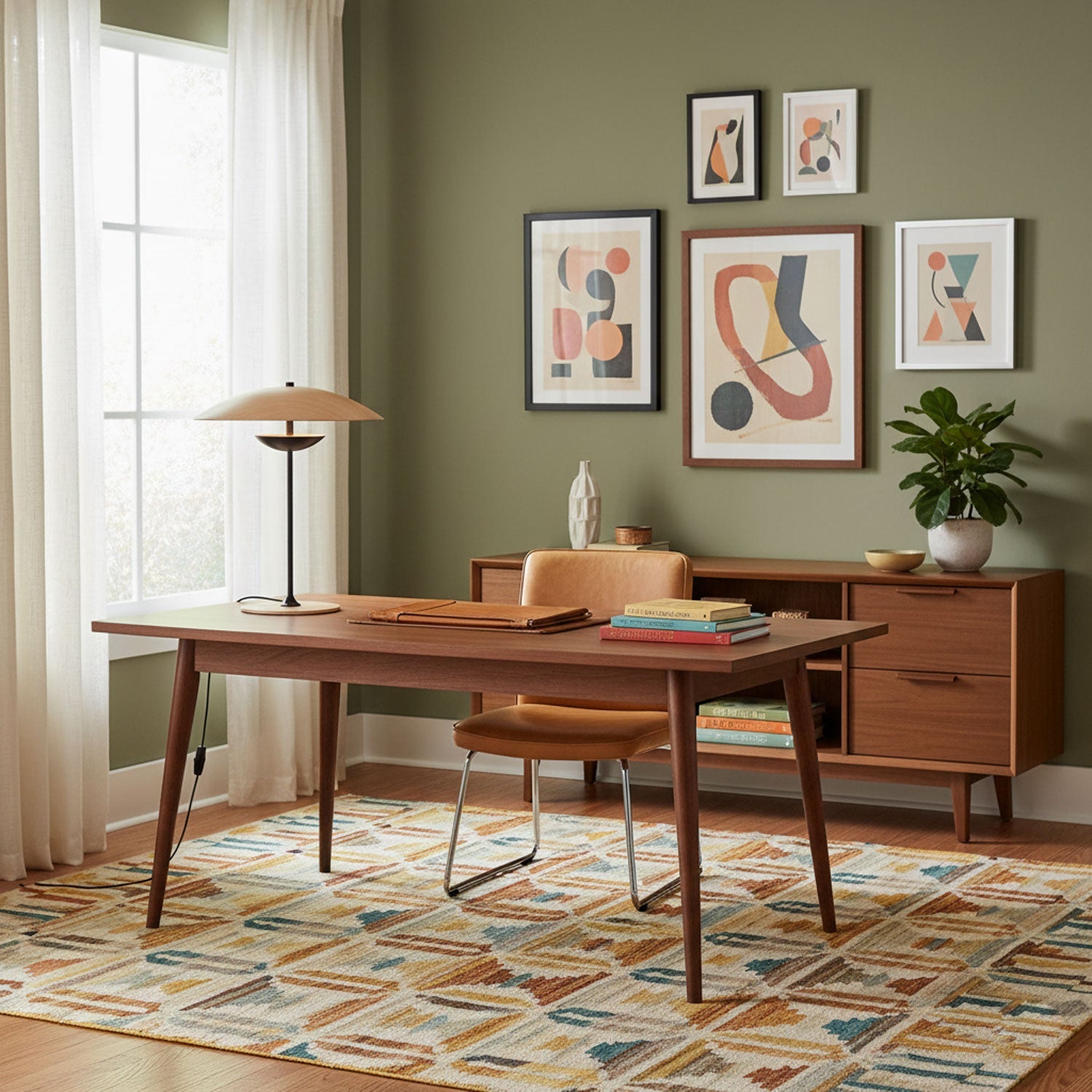 Dekorativ bordslampa med strålande sfär – unikt sken för moderna hem