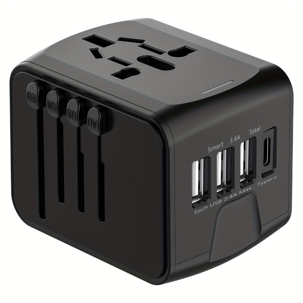 Allt-i-ett-reseadapter - universalladdare med USB- och typ-C-portar