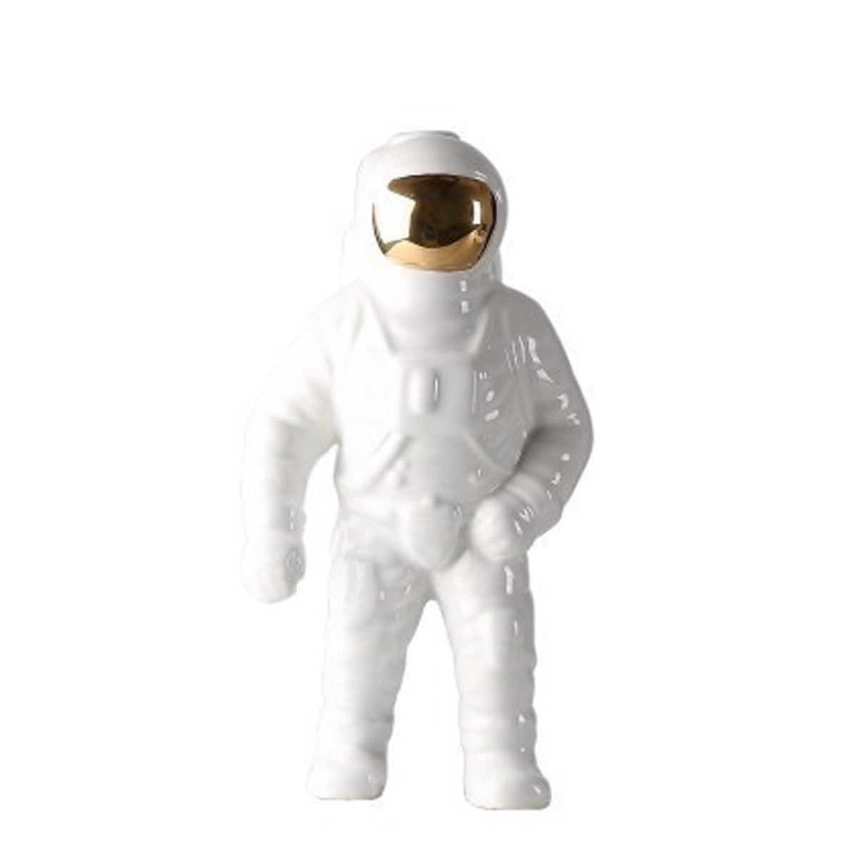Guld Space Man Skulptur Astronaut Keramik Vas