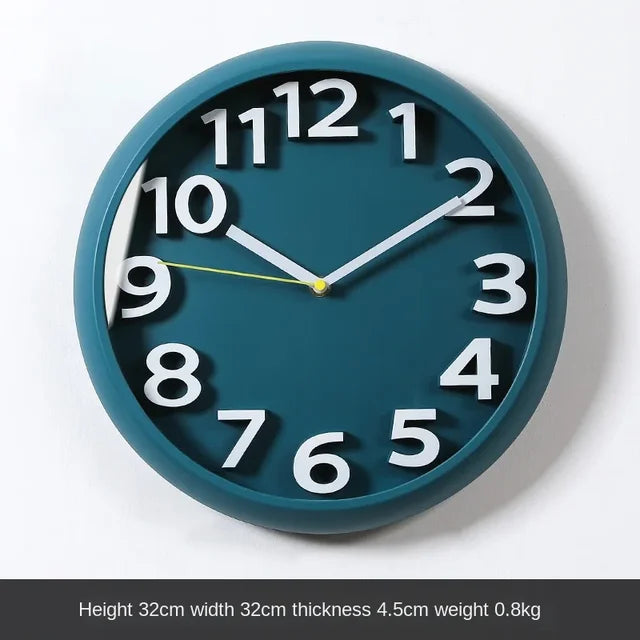 Snygg 3D-väggklocka – Modern stor heminredningsklocka