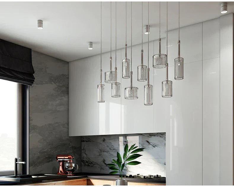 Glas Matbord Pendellampor Belysning