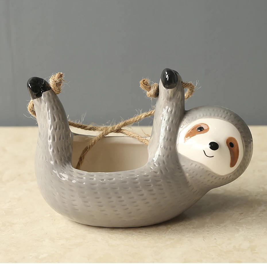 Lata keramiska hängande suckulentplanterare