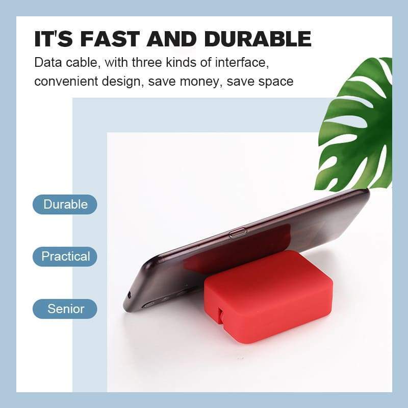 Universell 3-i-1 snabbladdningskabel – strömlösning för flera enheter med USB-C, Lightning och Micro USB