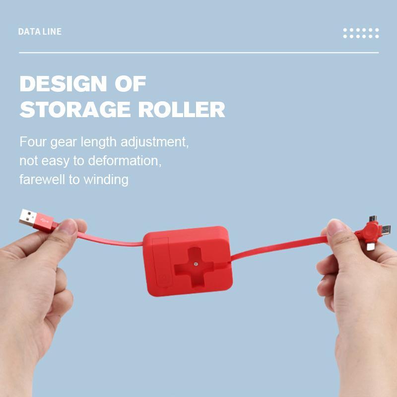 Universell 3-i-1 snabbladdningskabel – strömlösning för flera enheter med USB-C, Lightning och Micro USB