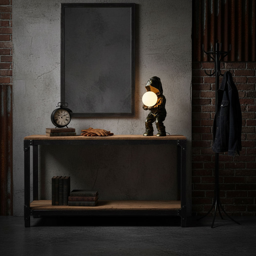 Minimalistisk planetinspirerad bordslampa - justerbar ljusstyrka LED-lampa