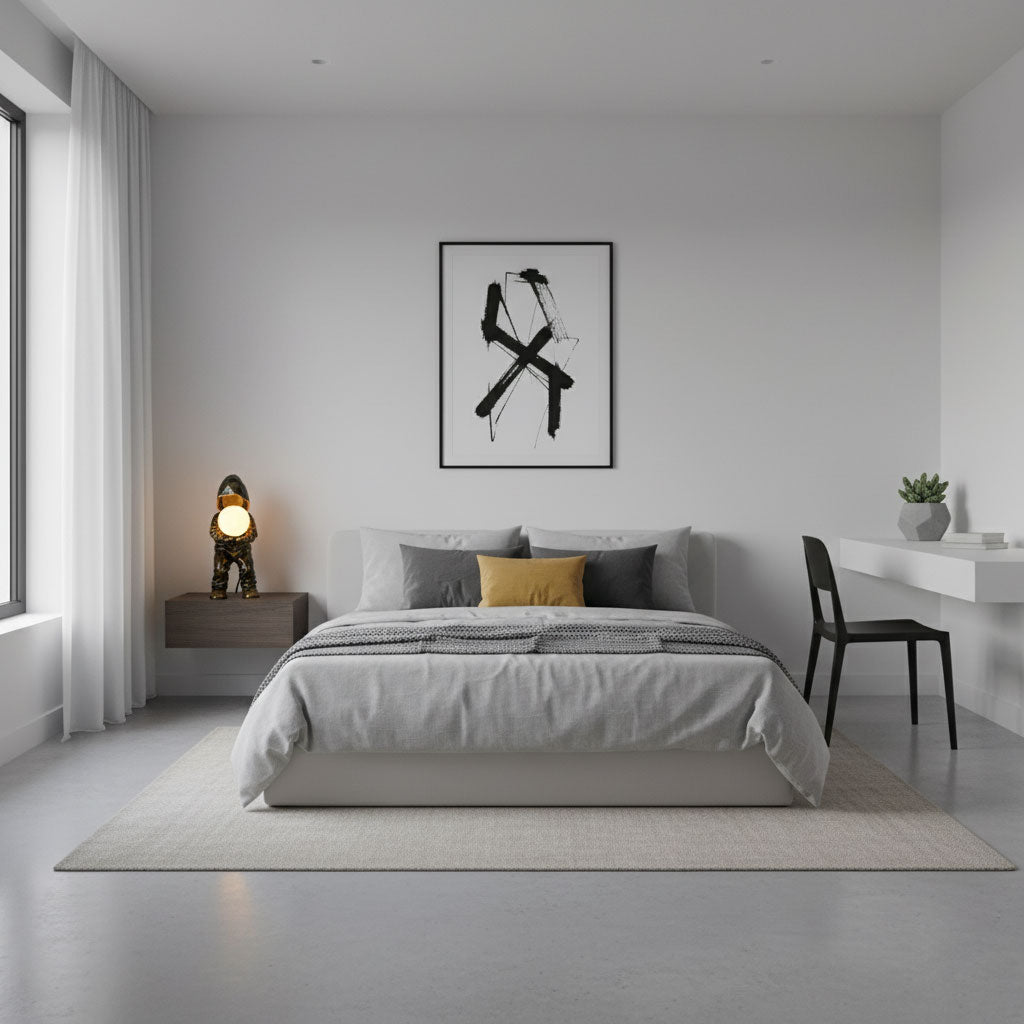 Minimalistisk planetinspirerad bordslampa - justerbar ljusstyrka LED-lampa