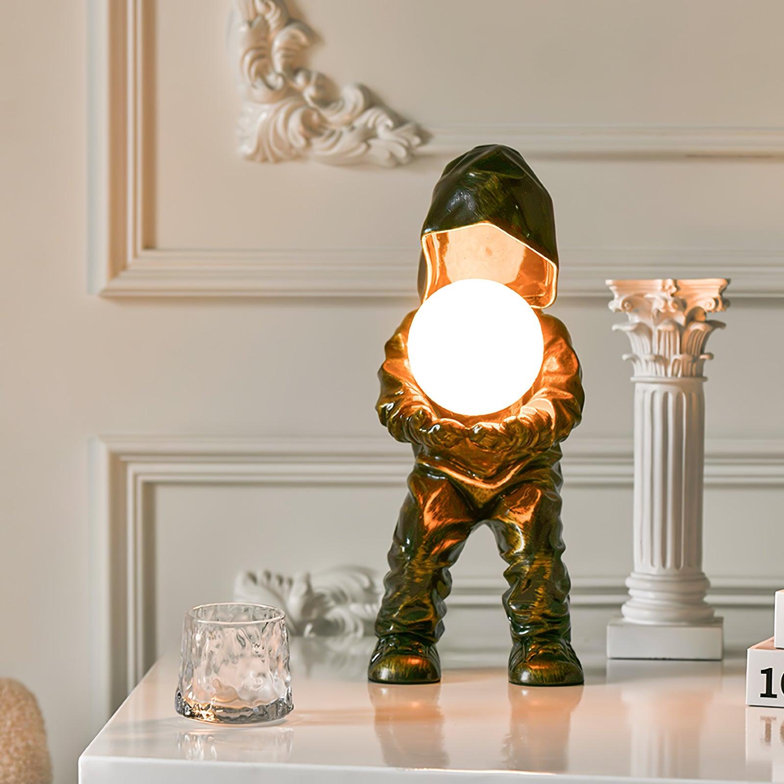 Minimalistisk planetinspirerad bordslampa - justerbar ljusstyrka LED-lampa