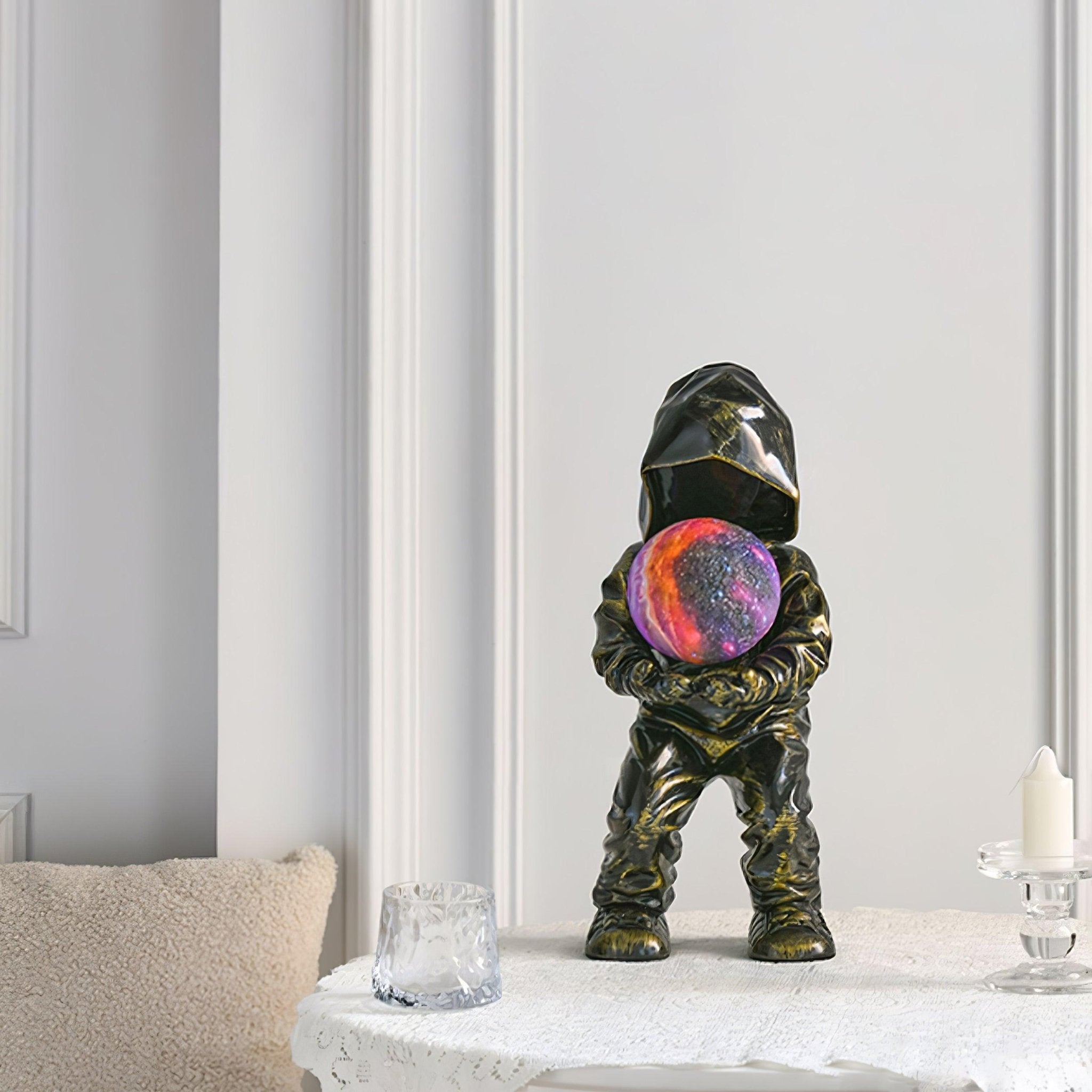 Minimalistisk planetinspirerad bordslampa - justerbar ljusstyrka LED-lampa