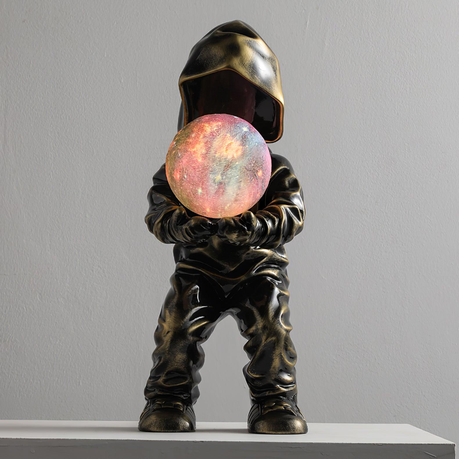 Minimalistisk planetinspirerad bordslampa - justerbar ljusstyrka LED-lampa