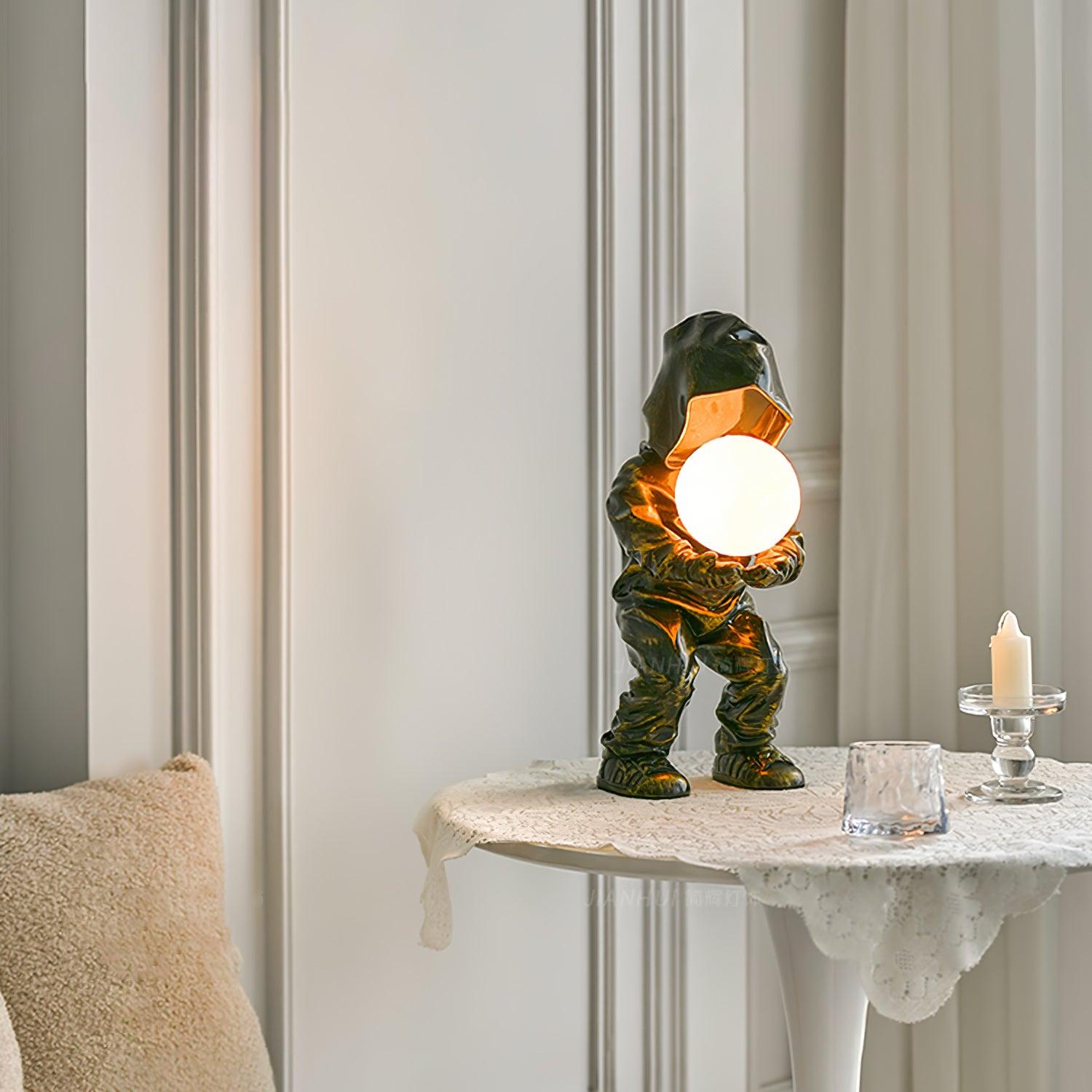 Minimalistisk planetinspirerad bordslampa - justerbar ljusstyrka LED-lampa