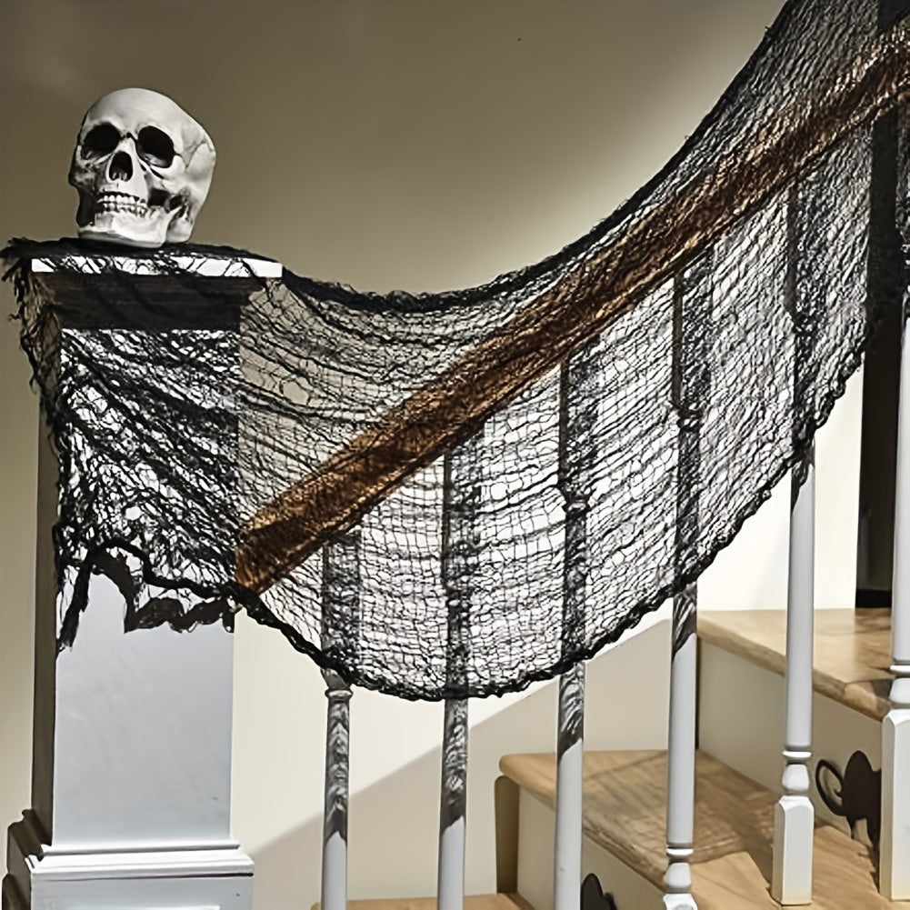 Kuslig svart hängande Halloweendekoration – kuslig tygrekvisita för hemsökta fester