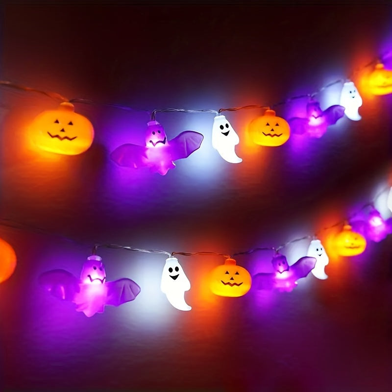 Batteridrivna Halloween-pumpaljus – Festlig ljusslinga för kuslig dekoration