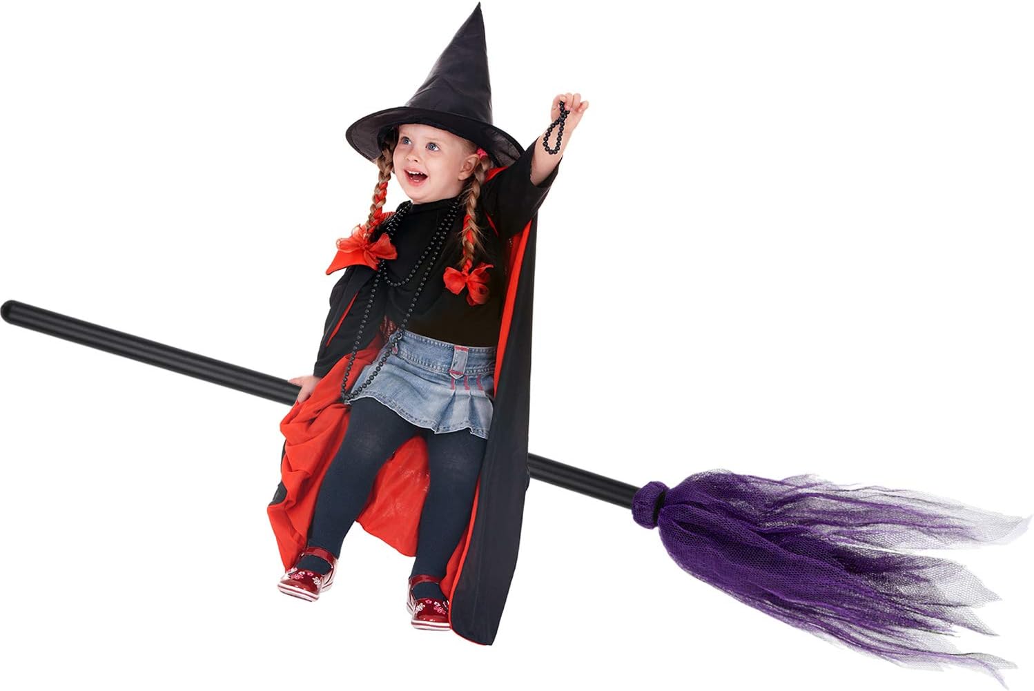Läskig häxkvast – Halloweenkostym och festdekoration