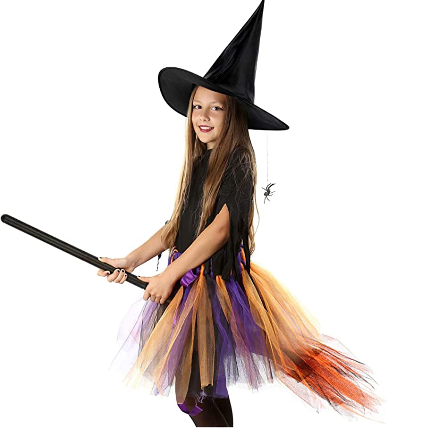 Läskig häxkvast – Halloweenkostym och festdekoration
