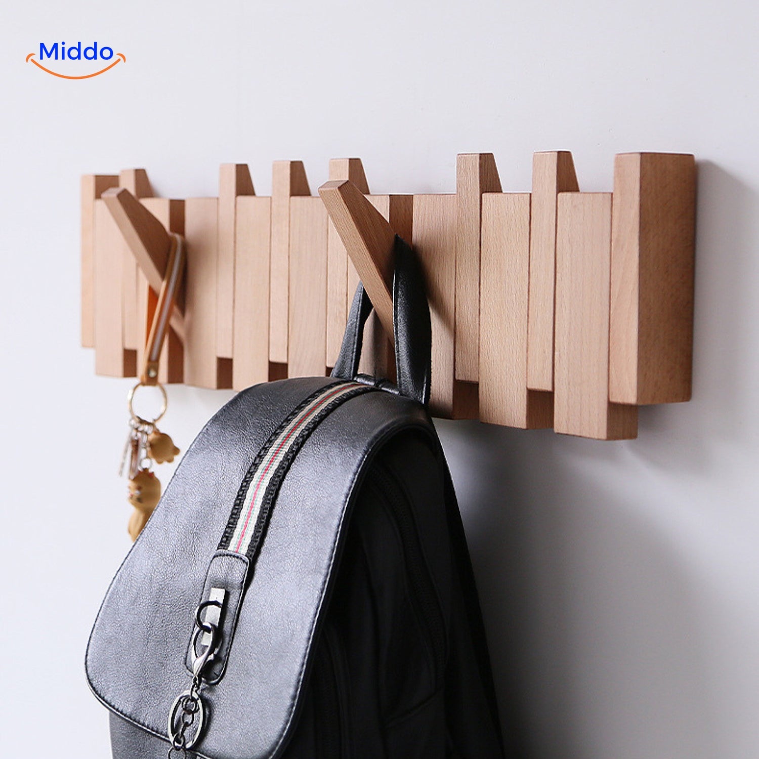 Handgjord Piano Coatrack | Lyxig träcoatrack i pianoform