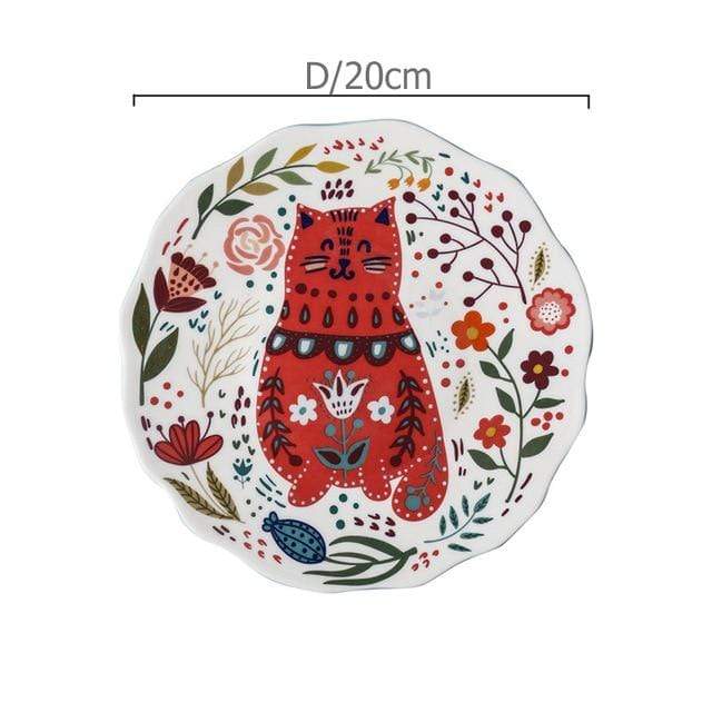 WhiskerDish – Handmålad Keramisk Kattfat