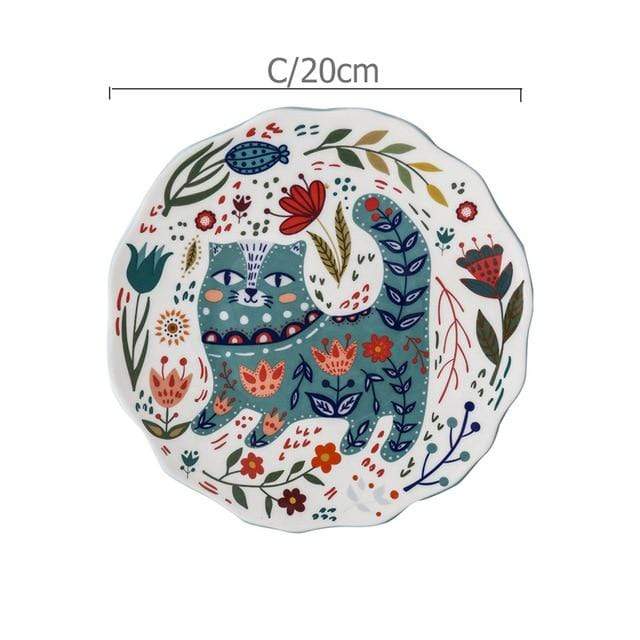 WhiskerDish – Handmålad Keramisk Kattfat