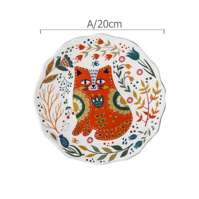WhiskerDish – Handmålad Keramisk Kattfat