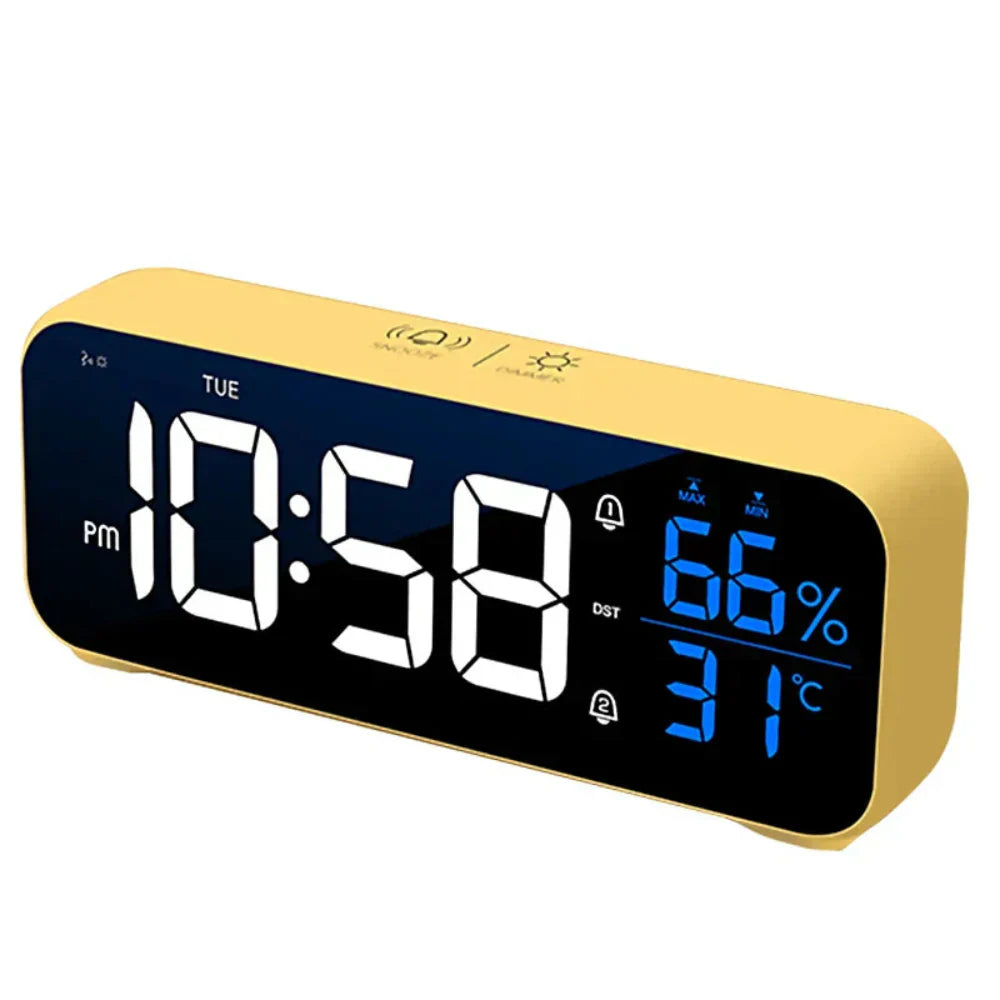 Smart röststyrd väckarklocka – LED-display med inbyggd musikspelare och handsfree-funktion