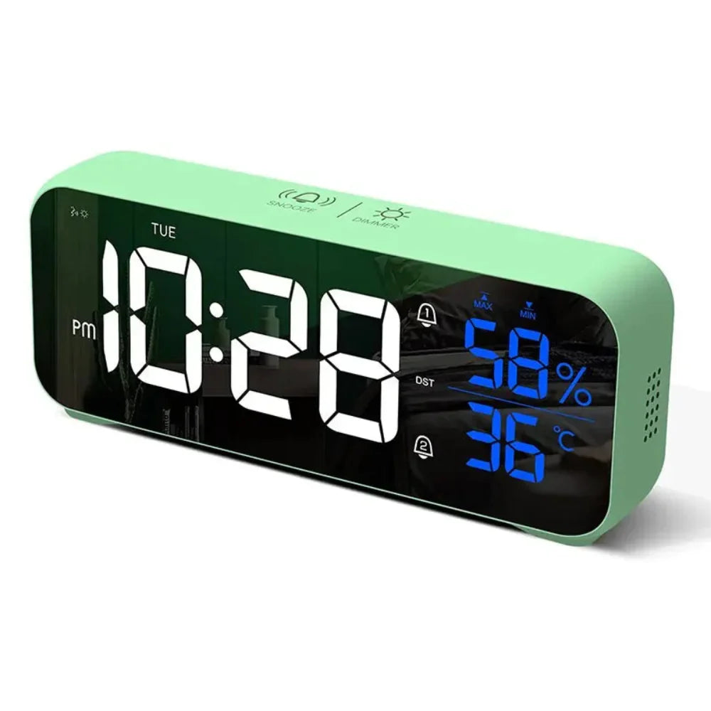 Smart röststyrd väckarklocka – LED-display med inbyggd musikspelare och handsfree-funktion