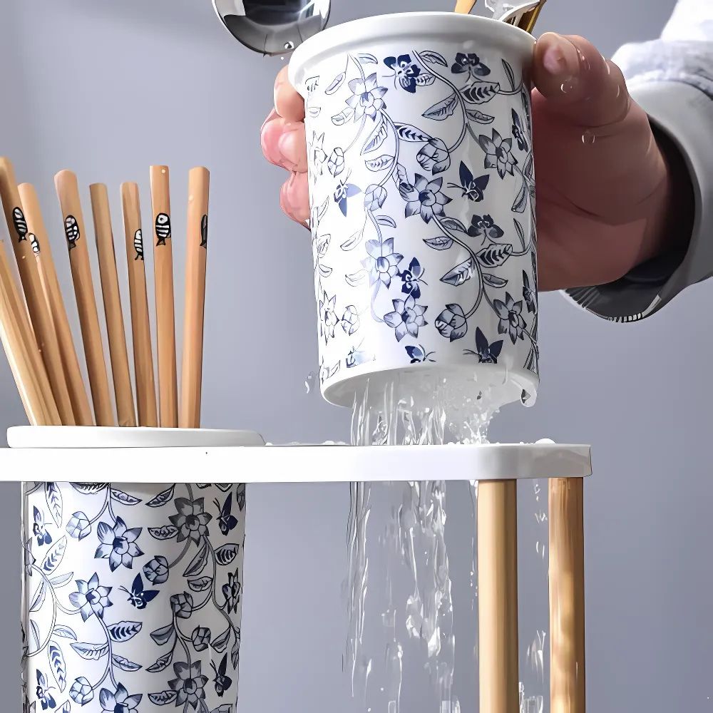 BloomCrock – Elegant keramisk bestickhållare