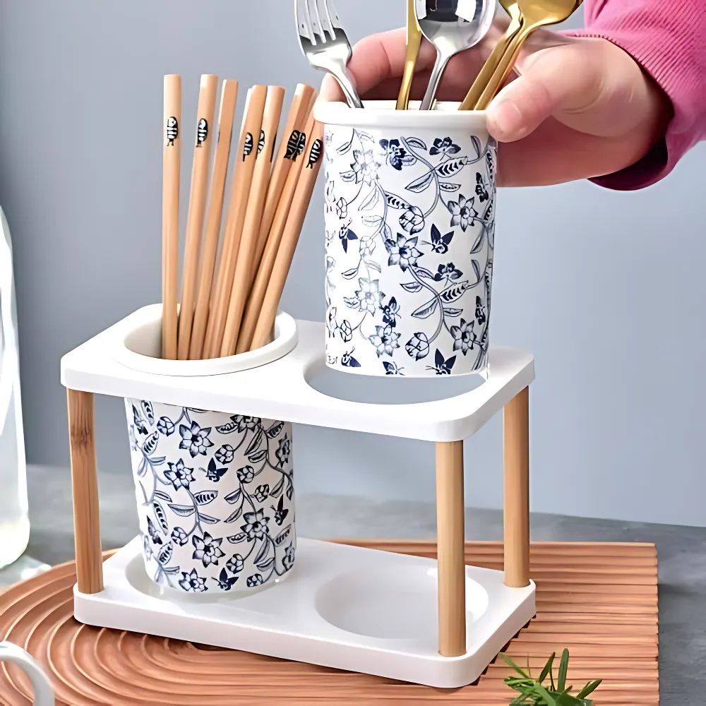 BloomCrock – Elegant keramisk bestickhållare