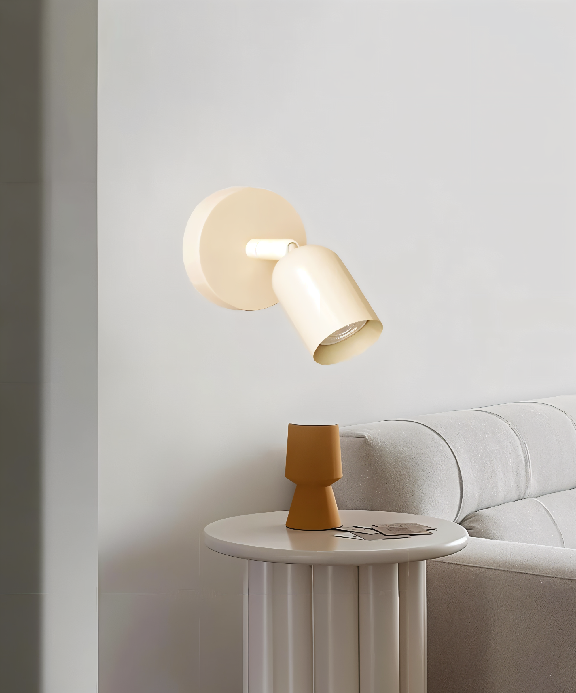 Color Pop halvcylindrisk vägglampa – Snygg LED-inomhusbelysning