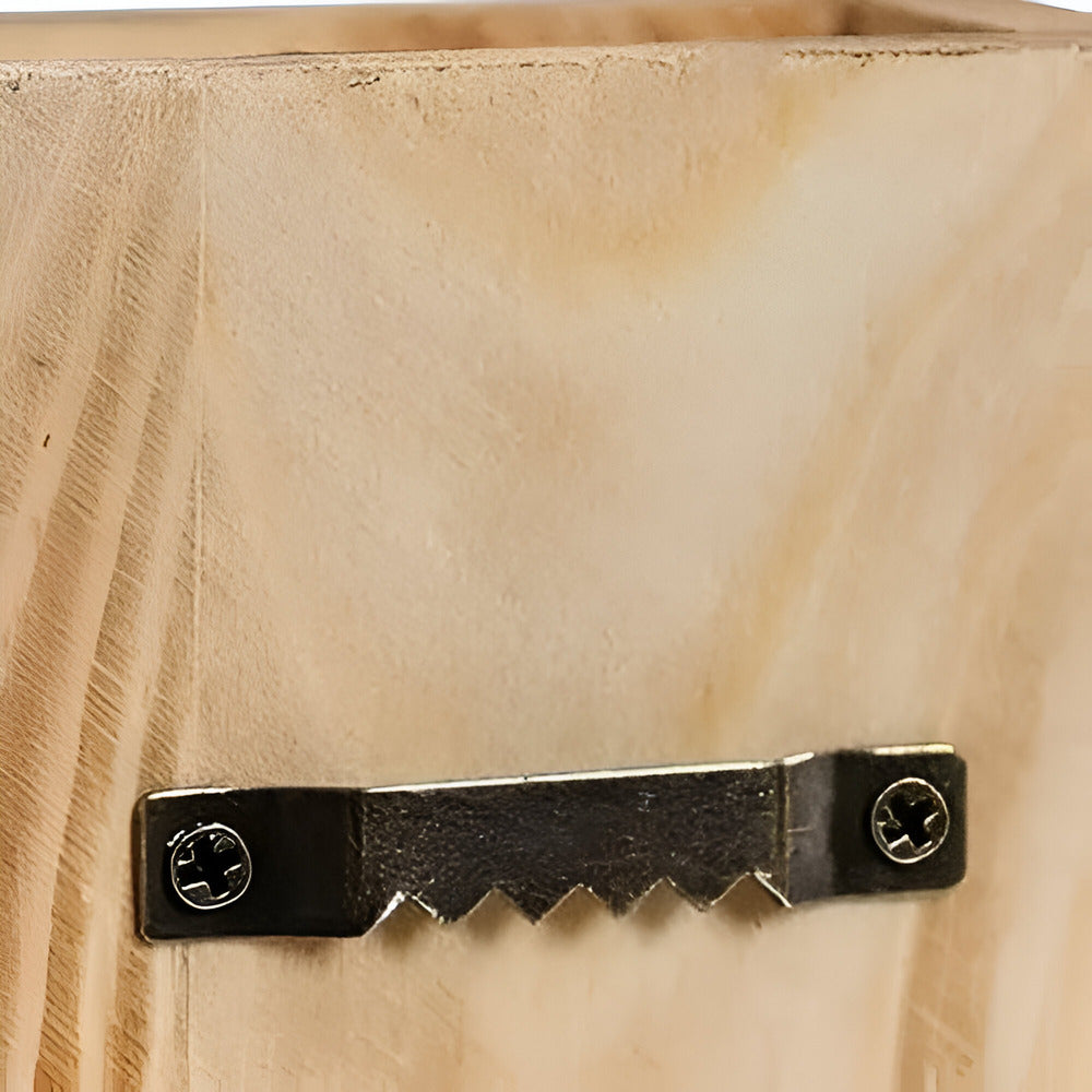 Modern väggkruka i trä – 30 cm rektangulär hängande vas och växthylla