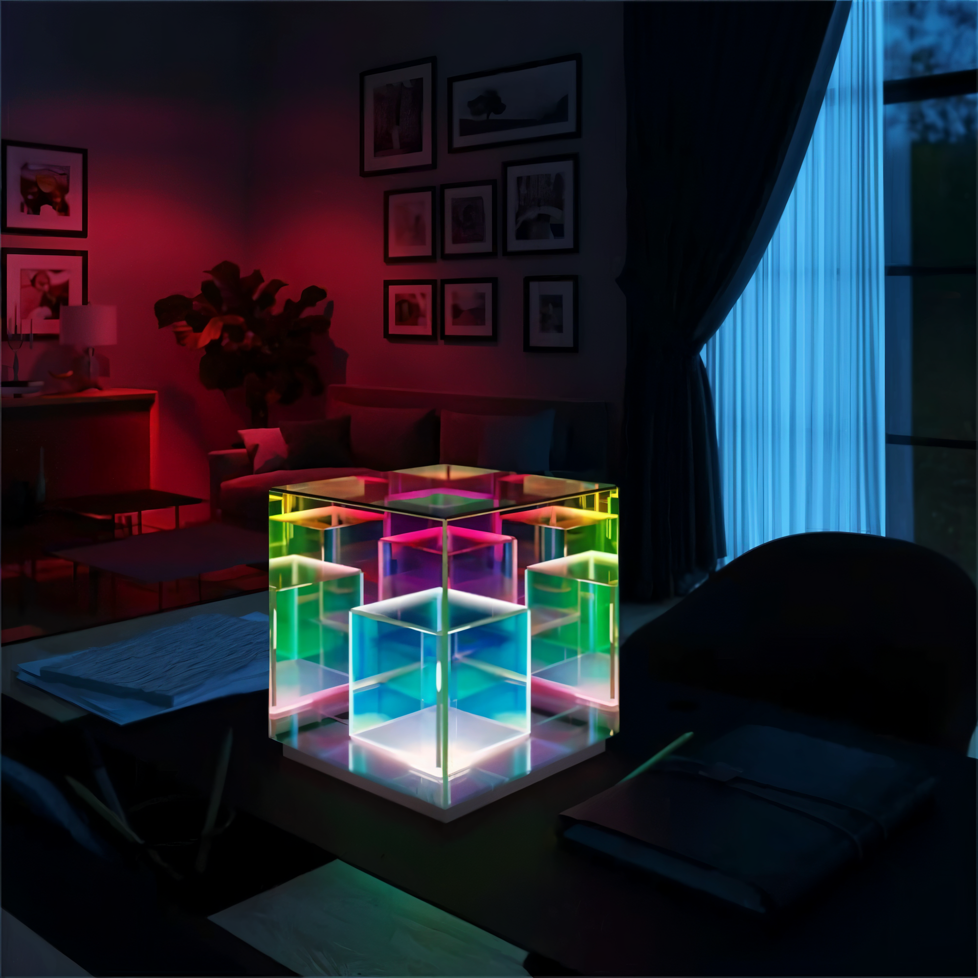 3D-illusion LED-bordslampa – Modern dekorativ nattlampa