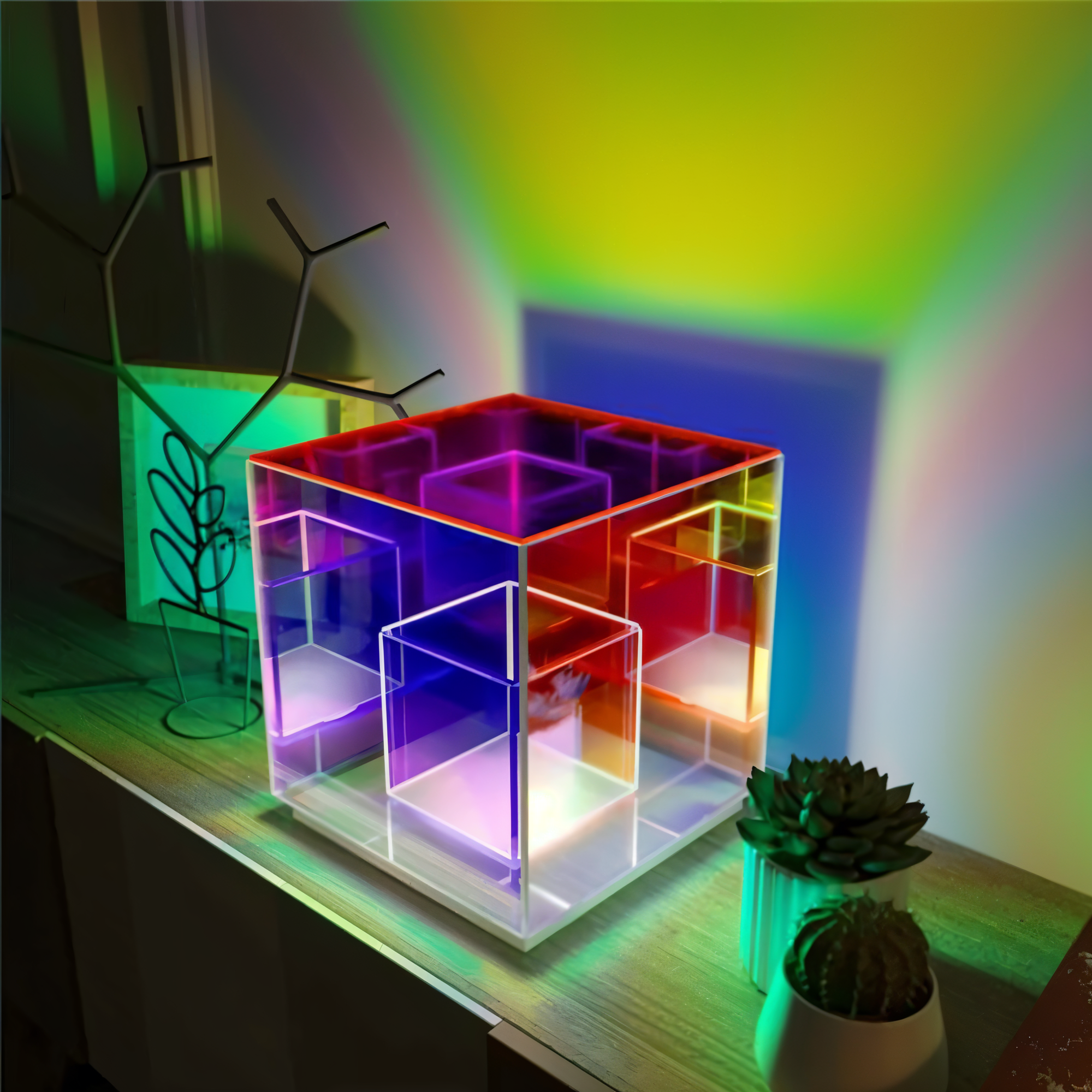 3D-illusion LED-bordslampa – Modern dekorativ nattlampa