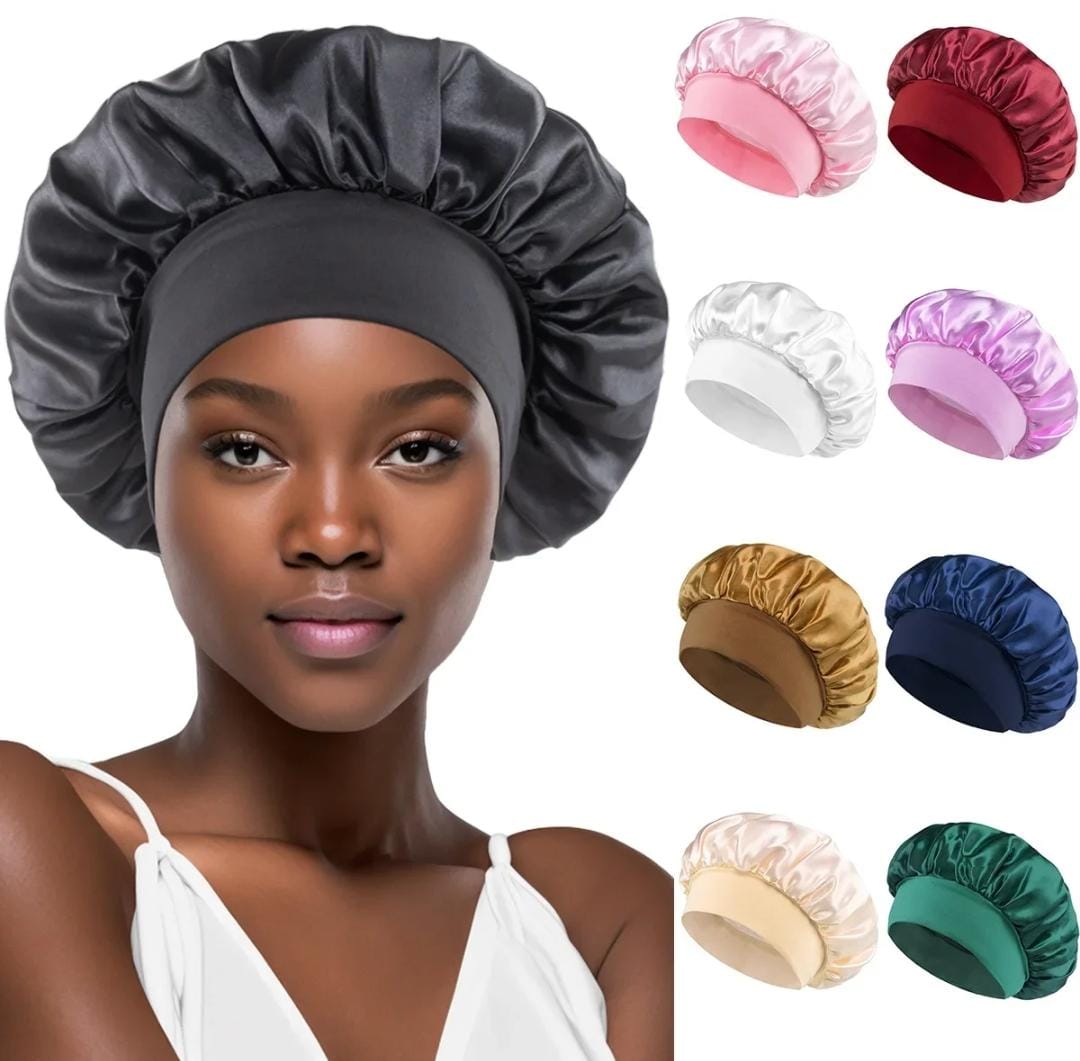 HairProtect - 2-delat set med sovmössa i satin