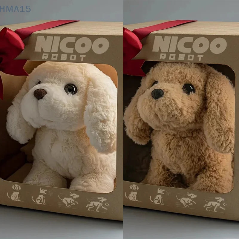 Smart robotvalpleksak – Livsnaturlig elektronisk husdjurshund som går och skäller för barn