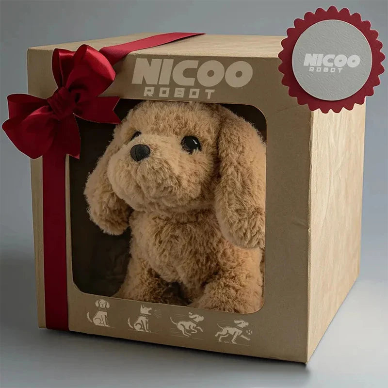 Smart robotvalpleksak – Livsnaturlig elektronisk husdjurshund som går och skäller för barn