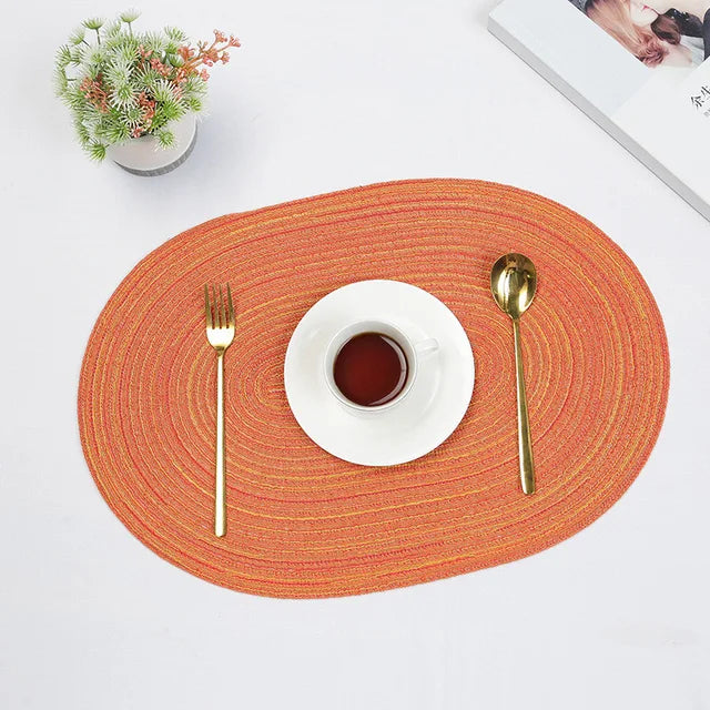 Handgjorda rustika boho bordsunderlägg - Vävda bordsunderlägg för hållbar och snygg matinredning