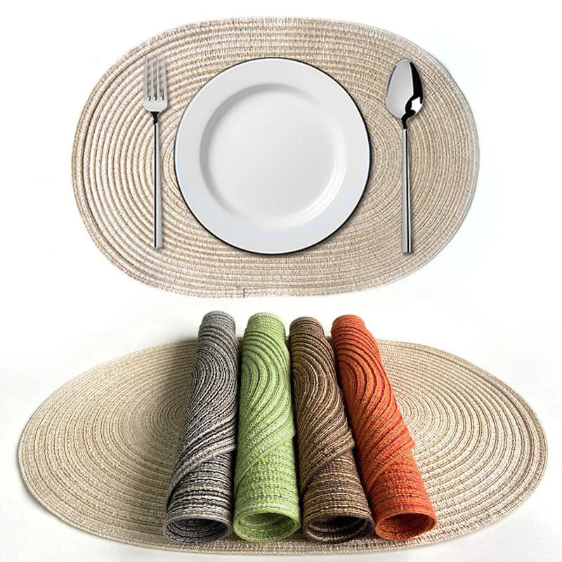 Handgjorda rustika boho bordsunderlägg - Vävda bordsunderlägg för hållbar och snygg matinredning