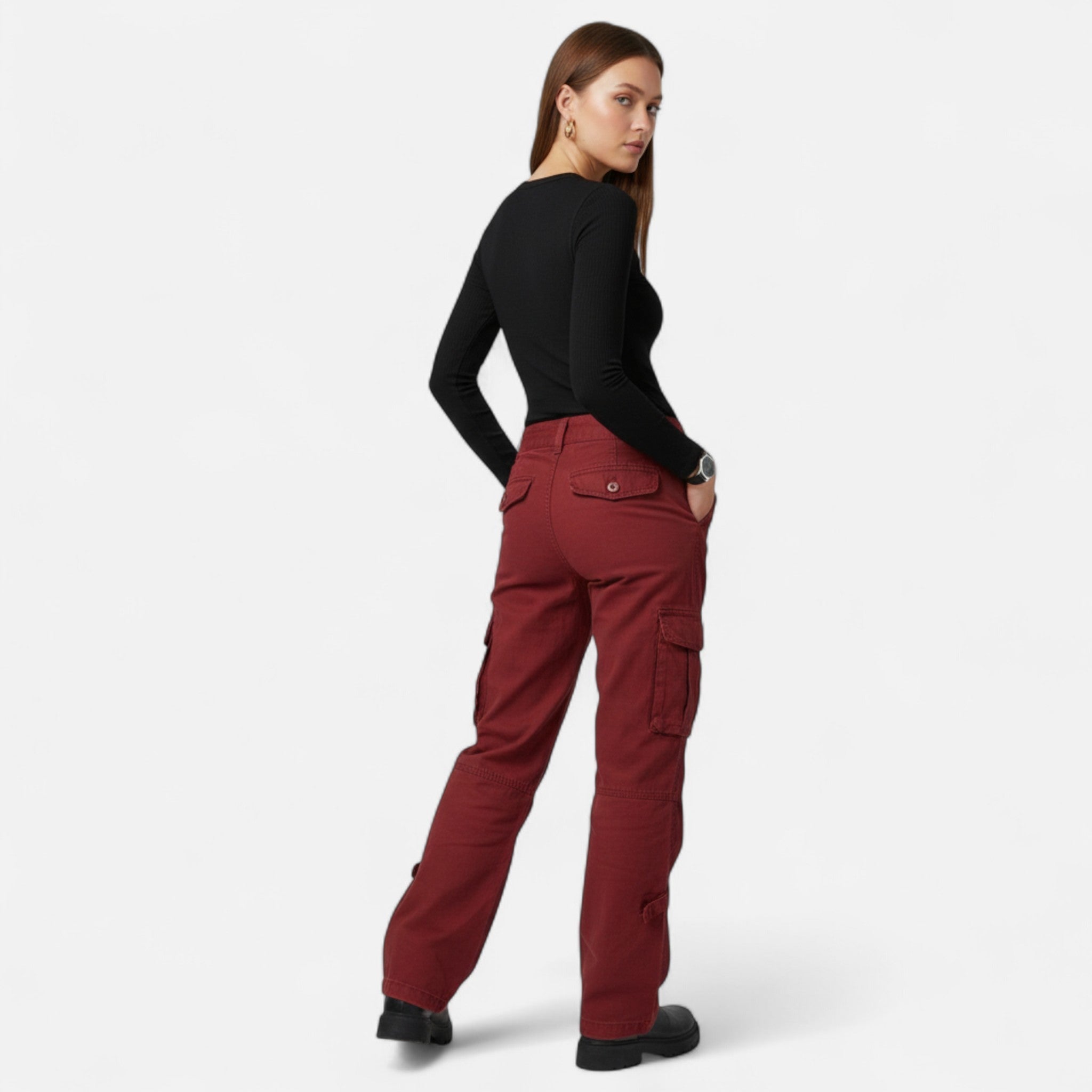 Camille | Utility Cargo-byxor – Raka, vardagliga byxor med funktionella fickor