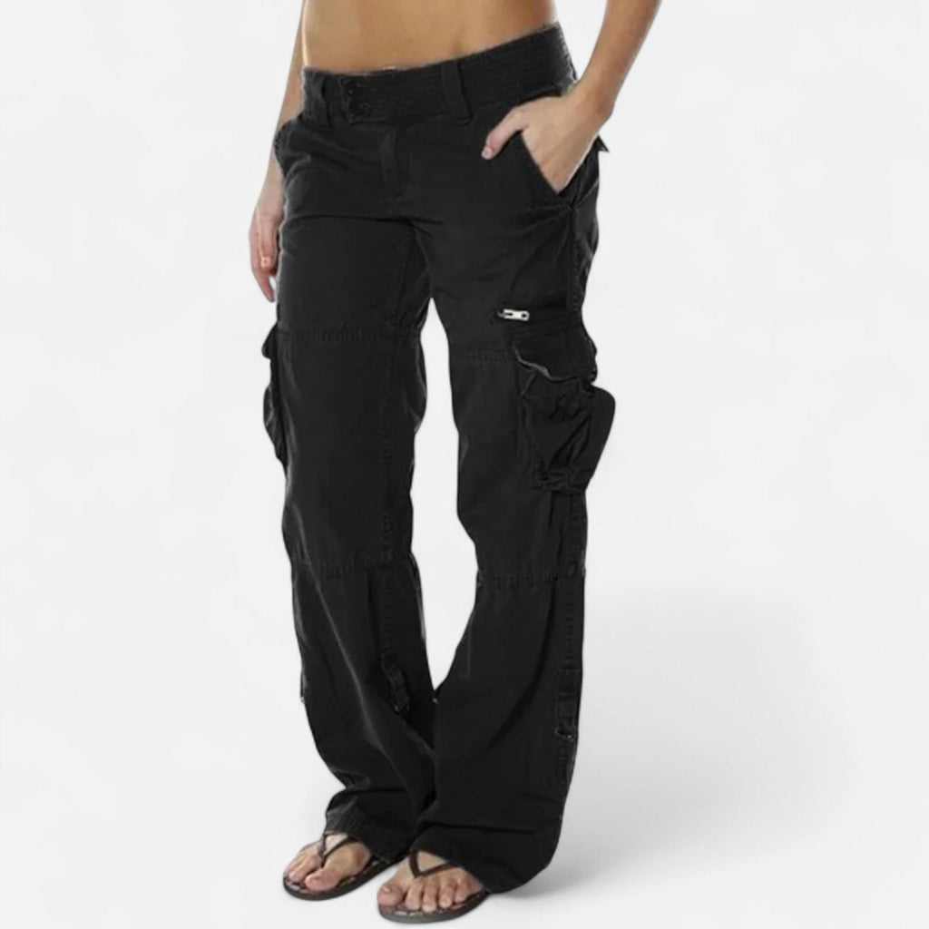 Camille | Utility Cargo-byxor – Raka, vardagliga byxor med funktionella fickor